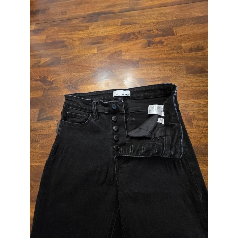 Vervet‎ Los Angeles Women's Button Fly Super Flared Jeans Size 27 Stretchy Y2k